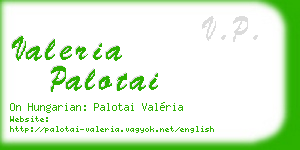 valeria palotai business card